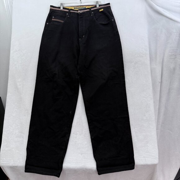 Vintage Pepe Jeans  Mens 36x33 Black Baggy Y2K Hip Hop Relaxed Wide Leg - Picture 1 of 14